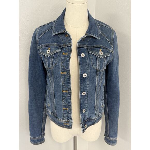Pilcro and the Letterpress by Anthropologie Blue Denim Jacket Womens Size XS EUC - Picture 3 of 12